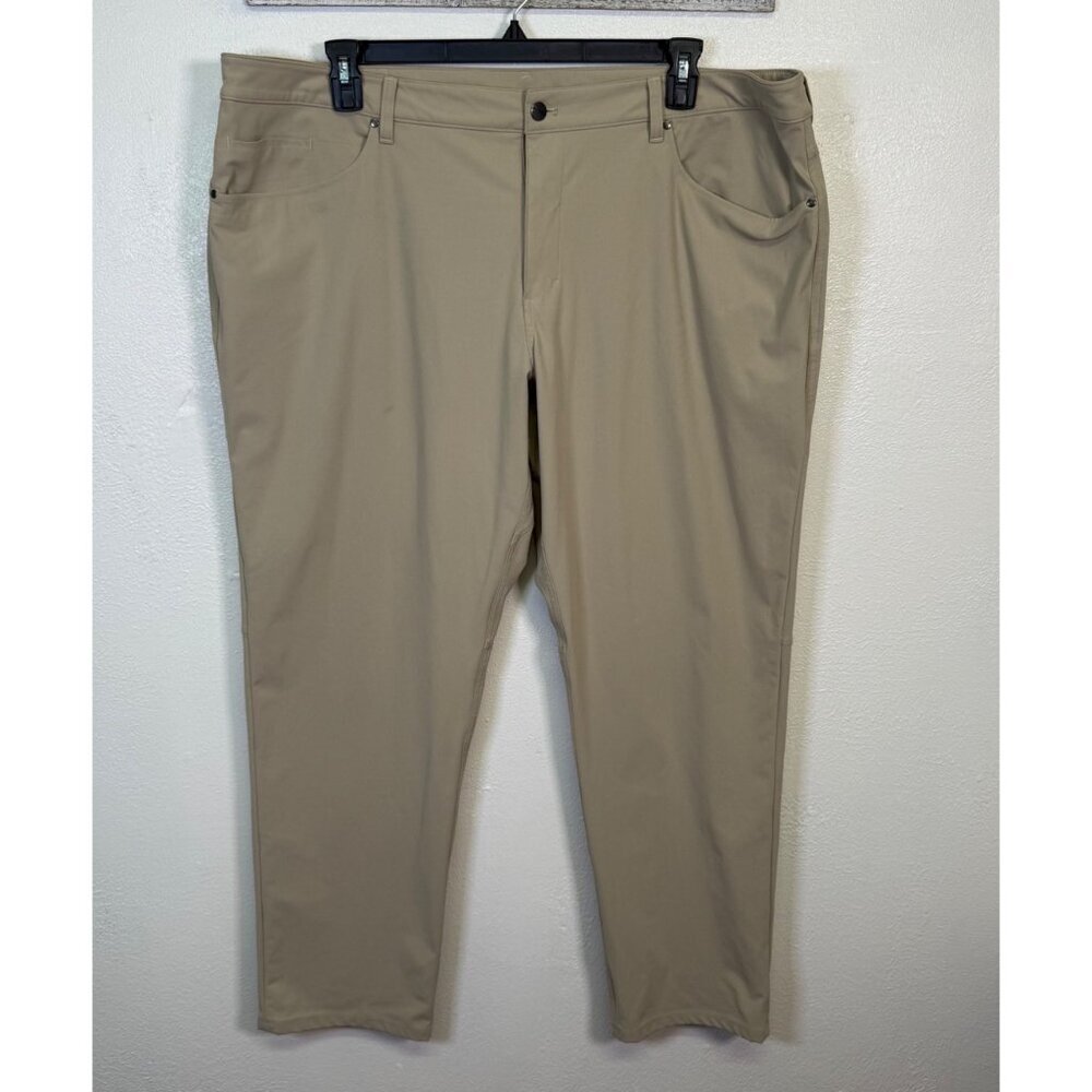 Lululemon Pants Men 44x31 Brown ABC Classic Fit Warpstreme 5 Pocket Performance
